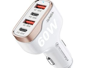SUNDA 60W USB C Fast Car Charger