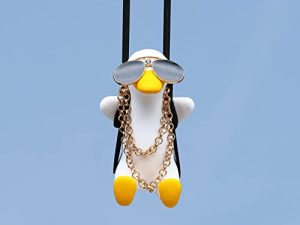 Rear View Mirror Hanging Accessories Swinging Duck Car Hanging Ornament Car Mirror Hanging Accessories Cute Car Accessories for Teens Car Pendant Car Charm Hanging Ornament