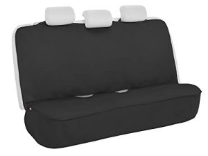 Motor Trend AquaShield Black Waterproof Rear Bench Car Seat Cover – Padded Neoprene Back Seat Cover for Cars