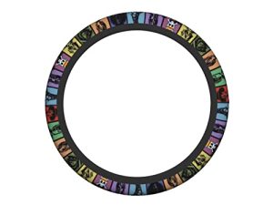 JuliaJOwens Steering Wheel Cover Anti-Slip Car Wheel Protector 3D Pattern Universal Fit 15 Inch Car Accessories for Auto Cars SUV Truck Vehicle