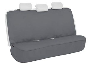 Motor Trend AquaShield Gray Waterproof Rear Bench Car Seat Cover – Padded Neoprene Back Seat Cover for Cars