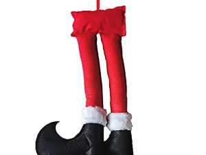 GCARTOUR Christmas Car Auto Costume Decoration Santa Claus Elf Legs Plush Stuffed Feet Sticking Out of Trunk or Stuck in Christmas Tree Decor (Santa)