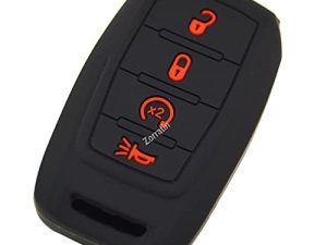 Zorratin Silicone Remote Key Fob Cover Protector for Ram 1500 2500 3500 2019 2020 2021 2022 4 buttons key
