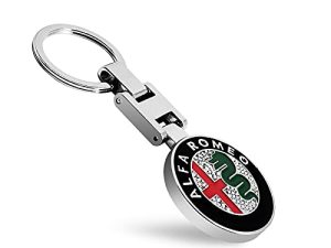 Car Logo Key Chain Ring for Alfa Romeo Keychains Emblem Pendant for Women Man