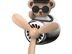 Fancemot Car Air Fresheners Teddy Bear Pilot Car Diffuser Cute Car Perfume Funny Car Fragrance Christmas Car Decorations (Teddy Bear)