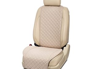 IVICY Linen Car Seat Cover for All Seasons Soft & Breathable Front Premium Covers with Non-Slip Protector Universal Fits Most Automotive