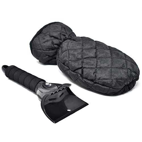 EcoNour Ice Scraper Mitt for Car Windshield | Waterproof Warm Glove with Thick Fleece Lining | Windshield Scraper for Ice and Snow with Foam Grip EcoNour Ice Scraper Mitt for Car Windshield | Waterproof Warm Glove with Thick Fleece Lining | Windshield Scraper for Ice and Snow with Foam Grip