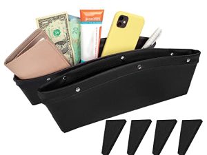 EcoNour 2 in 1 Car Seat Gap Organizer | Front Car Seat Crevice Storage Box | Car Seat Gap Filler Helps to Reduce Distracted Driving & Holds Phones