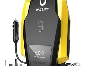 VacLife Tire Inflator Portable Air Compressor - Air Pump for Car Tires (up to 50 PSI)