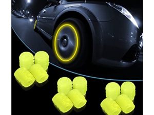 12PCS Fluorescent Car Tire Valve Stem Caps