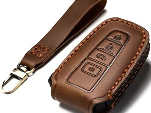 ZiHafate Dedicated Car Key Fob Cover Case Suit for Keyless Distant Control （an-Brown）