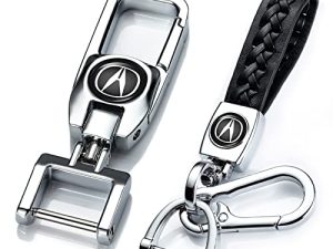 Leather Car Keychain for Acura
