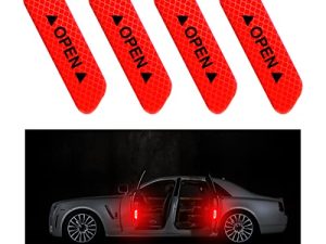 4PCS Car Door Open Warning Reflective Stickers