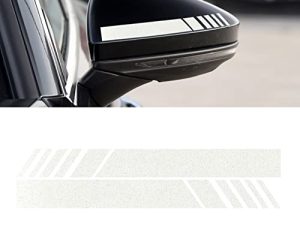 SINGARO Car Rear View Mirror Stickers Decor Car Body Sticker Vinyl 4pcs (Sliver)