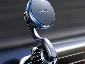 LISEN Magnetic Phone Holder for Car Mount Upgraded Clip Cell Phone Holder Car 360° Unobstructed Magnet Cell Phone Mount Strong Magnetic Vent iPhone Car Mount Compatible with All Smartphone & Tablet