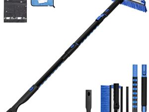JOYTUTUS 47.7″ Extendable Snow Brush and Ice Scraper