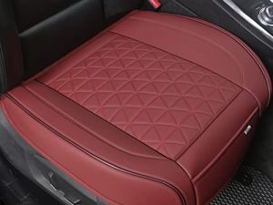 Black Panther 1 Pair Luxury Faux Leather Car Seat Covers Front Bottom Seat Cushions Covers