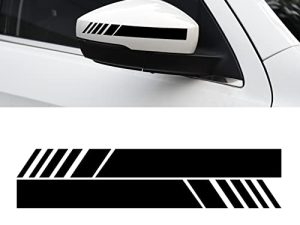 SINGARO Car Exterior Accessories Rear View Mirror Stickers Decor Car Body Sticker Vinyl 4pcs (Black)