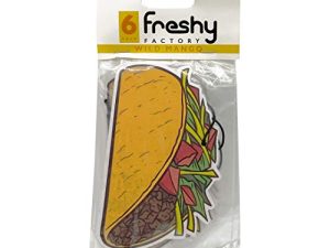 Taco Car Air Freshener by Freshy Factory - Mango Scent (6 Pack)
