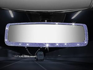 Bling Rhinestone Car Interior Rear View Mirror
