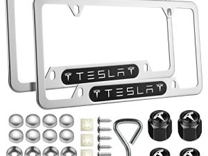 Stainless Steel License Plate Frames for Tesla