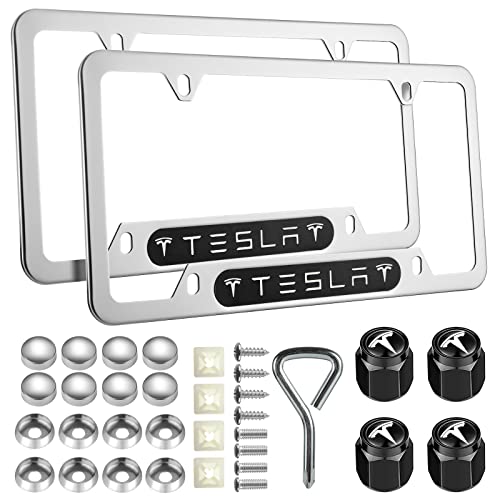 Stainless Steel License Plate Frames for Tesla Stainless Steel License Plate Frames for Tesla