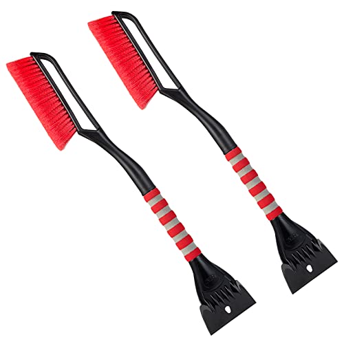 FOVAL 27" Snow Brush with Wider Ice Scraper (4.73" Width)(2 Pack) FOVAL 27" Snow Brush with Wider Ice Scraper (4.73" Width)(2 Pack)
