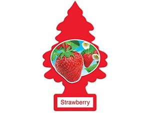 LITTLE TREES Car Air Freshener | Hanging Paper Tree for Home or Car | Strawberry | 3 Pack