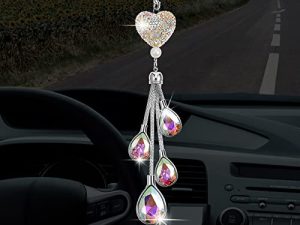 Frienda Bling Heart Diamond Car Accessories