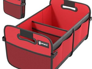Sposuit Trunk Organizer for Car - Collapsible Trunk Storage with 11 Pockets & Reinforced Handles