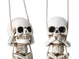 Cute Car Christmas Decorations Interior Accessories Sugar Skull Decor for Rear View Mirror Charms