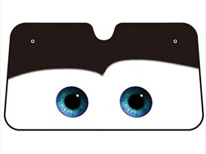 DPIST Black Eyes Car Windshield Sun Shade Universal Fit Car Sunshade-Keep Your Vehicle Cool. UV Sun and Heat Reflector