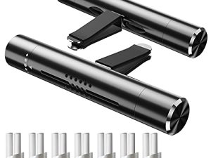KMSCO Car Air Fresheners Scents Diffuser Vent Clips Perfume Essential Oil sticks Fro Women Men Automotive Fragrance Decoration Accessories(Black)
