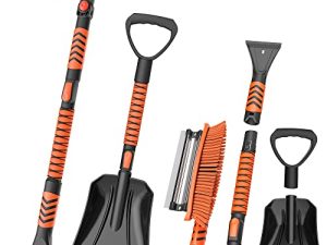 VOLTASK Extendable Snow Brush with Ice Scraper