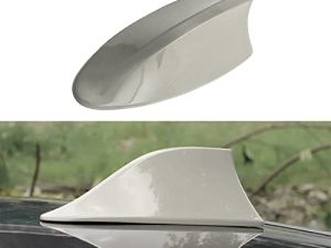 Ajxn 1 PC Shark Fin Antenna Car Antenna Decorative Top Mounted Dummy Roof Aerial for Car Trunk SUV (Gold)