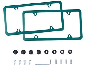 LivTee 4 Holes Stainless Steel License Plate Frames