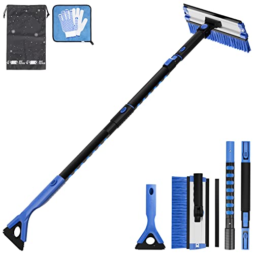 JOYTUTUS 47.7″ Extendable Snow Brush and Ice Scraper JOYTUTUS 47.7″ Extendable Snow Brush and Ice Scraper