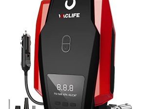 VacLife Tire Inflator Portable Air Compressor - Air Pump for Car Tires (up to 50 PSI)