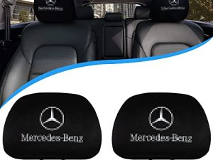 WOKEZ 2 Pack Car Seat Headrest Covers for Merce-Benz