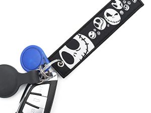 for Nightmare Before Christmas Jack Skellington & Sally Genuine Leather Car Keychain Suit Accessories