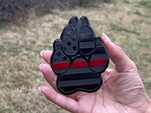 eVerHITCH American Metal Flag Dog Paw K9 Unit Auto Fender Emblem for Cars Trucks (3"x4"