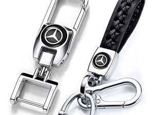Leather Keychain for Mercedes Benz