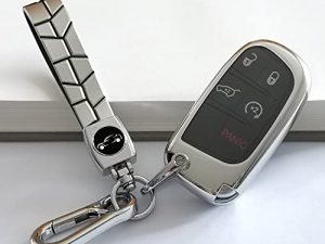TANDRIVE Compatible Jeep Key Fob Cover Dodge，Cherokee Grand Cherokee Compass Renegade