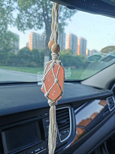 Handmade Himalayan Salt Car Rearview Mirror Pendant Car Decoration Hanging Ornaments for You Handmade Himalayan Salt Car Rearview Mirror Pendant Car Decoration Hanging Ornaments for You