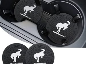 Fit Bronco Cup Holder Insert Cup Coaster 2.75 Inch Cup Pad Tough Bronco Accessories 2 Pack