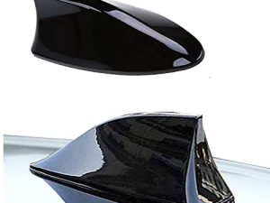 Ajxn Shark Fin Antenna Car Antenna Decorative Top Mounted Dummy Roof Aerial for Car Trunk SUV Black