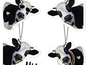 Pack of 8 Cow Air Freshener Car Cow Print Christmas Funny Car Accessories Hanging for Women Men Cow Car Air Freshener Cute Air Freshener Christmas Decorative Ornaments Car Freshener Women and Men