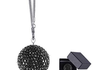 JUSTTOP Crystal Ball Car Rear View Mirror Charm