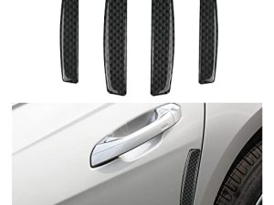 Ajxn 4 PCS Carbon Fiber Car Door Edge Guard