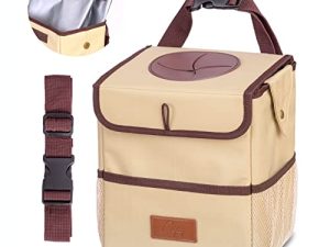 Creathing Car Trash Can with Lid and Detachable Lining | Waterproof